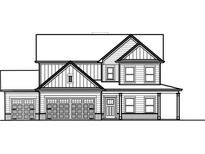 Detailed line art showcases the home's architectural features and layout at 1211 Cherry Bark Ct, Loganville, GA 30052