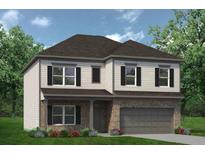 Charming two-story home features a mix of brick and siding with a two-car garage and welcoming front porch at 224 Silver Leaf Trce, Douglasville, GA 30134
