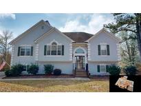 Charming two-story home featuring a well-maintained lawn, trimmed bushes, and a welcoming front entrance at 3336 Franklin Forest Dr, Winston, GA 30187