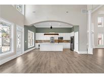 A spacious, open-concept kitchen with a large island, stainless steel appliances, and modern finishes at 360 Wembley Cir, Atlanta, GA 30328