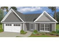 Charming single-story home featuring a symmetrical design, attached garage, and professionally landscaped front yard at Tbd Pleasant Grove Rd, Rockmart, GA 30153