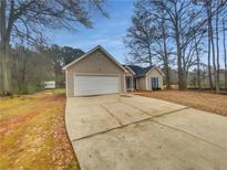 Charming single-story home featuring a two-car garage and a long driveway at 29 Saint James Pl, Sharpsburg, GA 30277