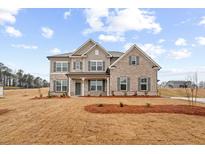 Beautiful two-story home featuring brick and siding, a covered entry, and professional landscaping at 805 Dobby Way (Lot 93), Mcdonough, GA 30252