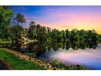 Picturesque lakefront property with lush greenery and a cozy home reflecting in the serene water at 127 Hamby Ln, Social Circle, GA 30025