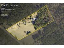 Aerial view of the 10.41 acre property at 5245 Emmett Still Rd Loganville GA with approximate lot lines at 5245 Emmett Still Rd, Loganville, GA 30052