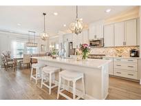 Bright kitchen featuring a large island, stainless steel appliances, and pendant lighting at 1053 Knoxboro Ln, Woodstock, GA 30188