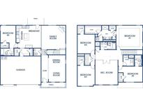 Detailed floor plan showcasing the layout with bedrooms, living spaces, and kitchen at 5436 Flat Rock Point Pt, Stonecrest, GA 30038