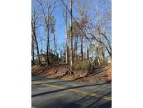View of the tree-lined street and a peek of the home behind some trees at 1954 Oak Grove Ne Rd, Atlanta, GA 30345