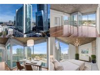 Modern condo interior featuring city views, hardwood floors, and contemporary design at 3324 Peachtree Ne Rd # 1718, Atlanta, GA 30326