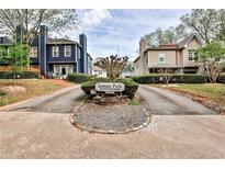 Inman Park Townhomes street view showcasing manicured shrubbery and attractive exterior townhome features at 808 Dixie Ne Ave, Atlanta, GA 30307