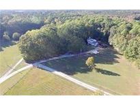 Sprawling property surrounded by lush trees and large open fields at 4424 Lower Fayetteville Rd, Sharpsburg, GA 30277
