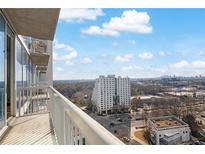 Enjoy the stunning city views from this private balcony with floor to ceiling glass windows at 3324 Peachtree Ne Rd # 1510, Atlanta, GA 30326