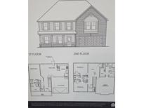 Detailed floor plan showcasing the layout of the first and second floor of the home at 818 Major Oak Ct, Villa Rica, GA 30180