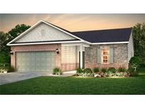 Charming single-Gathering home with a brick and stone facade, an attached garage, and a well-manicured lawn at 710 Pineberry Ct, Grayson, GA 30017