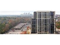 Modern high rise exterior showing balconies and a city view at 2479 Peachtree Ne Rd # 1606, Atlanta, GA 30305