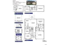 Detailed floor plan showcasing the layout of a 4-6 bedroom home with a two-car garage at 5335 Vinci Pl, Douglasville, GA 30135