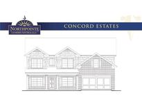 Rendering of a beautiful new two-story home with a two-car garage in Concord Estates at 3718 Southfield Ct, Loganville, GA 30052