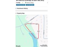 Map of property lines at 481 Patillo Rd, Stockbridge, GA 30281-1409 at 481 Patillo Rd, Stockbridge, GA 30281