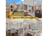 Beautiful home exterior with a special 5.99% interest rate offer, promoting affordability and appeal at 4402 Income Cir, Ellenwood, GA 30294