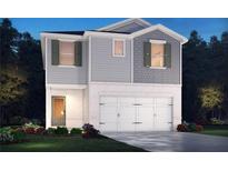 Charming two-story home featuring a brick and siding facade, a two-car garage, and a well-manicured front lawn at 2771 Aralynn Way, College Park, GA 30337