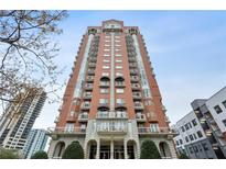 Stunning exterior elevation featuring private balconies and covered awnings for each luxury unit in the high rise building at 3435 Kingsboro Ne Rd # 603, Atlanta, GA 30326