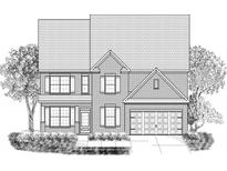 Traditional two-story home featuring a brick facade, shutters, and a two-car garage at 3760 Near Star Ln, Cumming, GA 30028