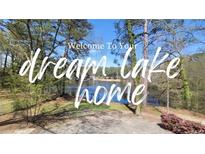 Scenic lake view with mature trees at this beautiful property for your dream lake home at 336 Sir Richard Ct, Jonesboro, GA 30236