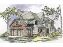 Charming two-story home with a brick facade, dormers, and attached two car garage at 201 Wakehurst Way, Marietta, GA 30064