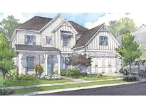 Charming two-story home with a covered front porch and attached two-car garage showcasing a modern architectural design at 699 Crest Line W Trl, Powder Springs, GA 30127