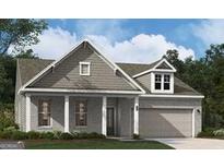 Charming one-story home with gray brick, front porch, and two-car garage at 505 Altamaha Court, Locust Grove, GA 30248