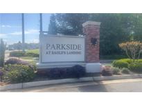 Parkside at Eagle's Landing community sign featuring a well-maintained landscape at 209 Southerness Ct, Stockbridge, GA 30281