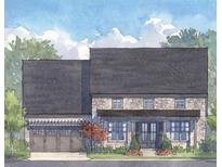 Charming home featuring stone accents, a covered entry, and a welcoming three-car garage at 5395 Keepsake Court, Cumming, GA 30040