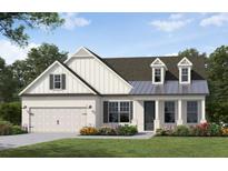 Charming brick home featuring a two-car garage, dormer windows, and a beautifully landscaped front yard at 350 Brooke View Trl, Canton, GA 30115
