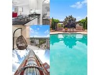 Modern condo showing a well-appointed kitchen, pool, cityscape balcony view, and the building's exterior at 325 E Paces Ferry Ne Rd # 1803, Atlanta, GA 30305
