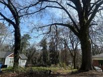 A sunny lot with large shade trees and views of nearby houses awaits new owners at 419 Lanier Nw St, Atlanta, GA 30318