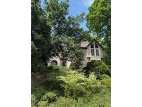 Stunning stone and stucco home nestled among mature trees and lush landscaping at 1440 Northwold Dr, Atlanta, GA 30350