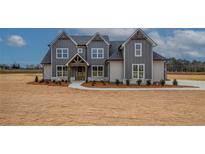 Charming home featuring a gray exterior, landscaped yard, and inviting entryway at 180 Paislee Park (Lot #9 Paislee Park) Dr, Fayetteville, GA 30215