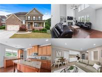Charming two-story home featuring a brick and siding exterior, well-manicured lawn, and inviting front porch at 3422 Hopi Pt, Lawrenceville, GA 30044