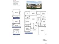 Detailed floor plan showcasing the layout of this home, including the kitchen, bedrooms, and Gathering room at 5351 Tuscany Dr, Douglasville, GA 30135