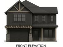 Two-story home showcasing a craftsman style, a dark color scheme, and a two-car garage with pergola at 984 Sycamore Dr, Decatur, GA 30030