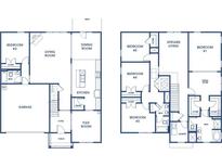 Detailed floor plan showcasing the layout with bedrooms, living spaces, and kitchen at 5430 Flat Rock Pt, Stonecrest, GA 30038