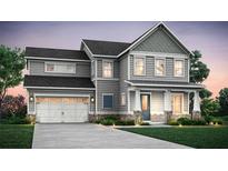 Charming two-story home with a well-manicured lawn, attached garage, and inviting covered porch at 4775 Wyat Farm Overlook, Cumming, GA 30040