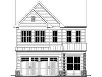 Charming two-story home featuring a double garage door and stylish architectural details at 5611 Meadowstone Walk, Kennesaw, GA 30152