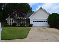 Charming single-Gathering home featuring a well-maintained lawn and a two-car garage at 282 Ellesmere Court, Buford, GA 30518
