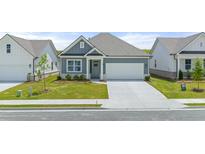 Charming one-story home featuring a well-manicured front lawn and a two-car garage with a concrete driveway at 64 Lakeview Pt, Dallas, GA 30157
