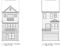 Two-story home featuring a front and rear elevation with brick and siding at 221 Village Overlook # H2, Canton, GA 30114