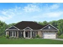 Charming single-story home with a brick facade, attached two-car garage, and beautifully manicured front lawn at 366 Charles Ridge #53, Dallas, GA 30157