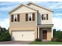 Charming two-story home with a two-car garage and a welcoming front entrance at 208 Oak View Ln, Dallas, GA 30157