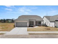 Charming single-story home with gray brick, gray shutters, and a well-manicured lawn at 1619 Tielman Way, Snellville, GA 30078