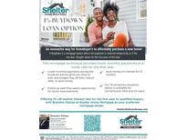 Shelter Home Mortgage ad featuring a 1% buydown loan option for qualified buyers with Brandon Dainas at 2453 Paul Nw Ave, Atlanta, GA 30318